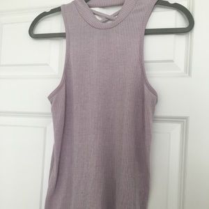 Lavender High Neck Tank Top